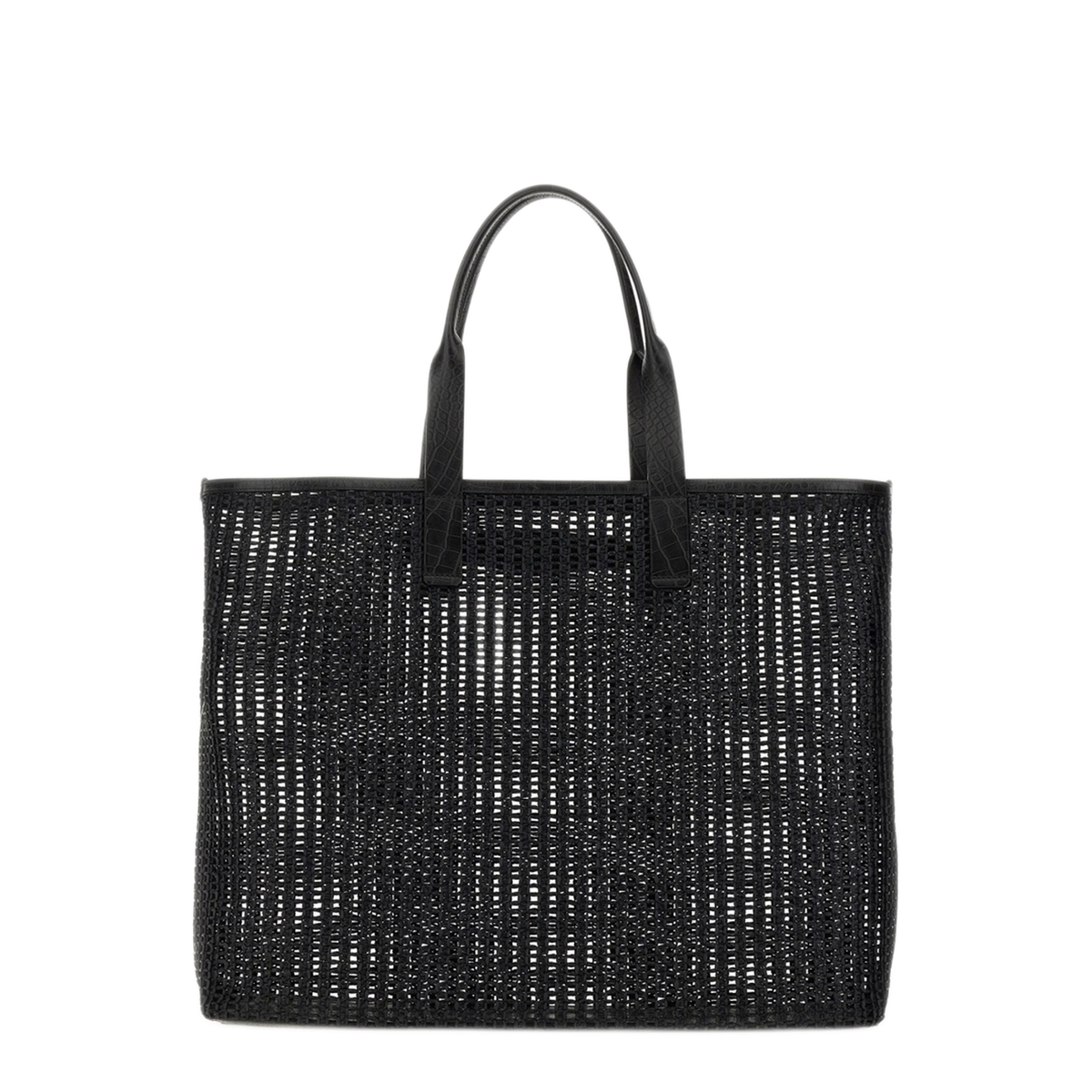 Adamo Calfskin Shopper Tote - Black - Image 2