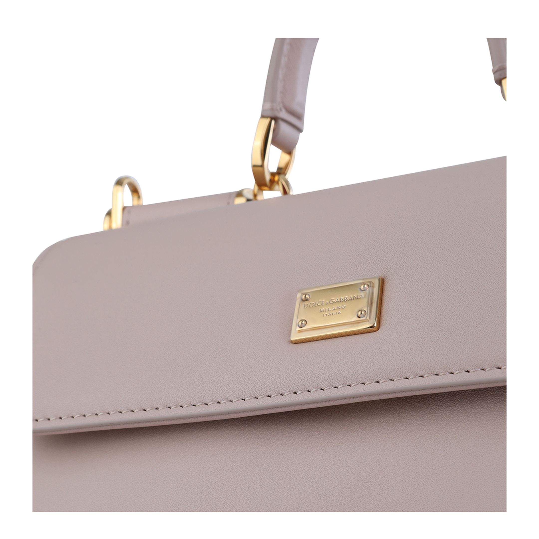 My Sicily Mini Calf Leather Top-Handle Bag - Beige - Image 8