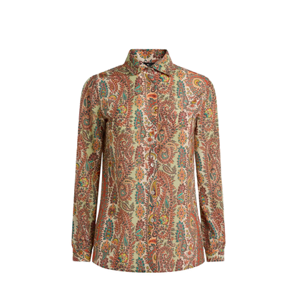 Paisley-Print Silk Blend Shirt - Image 1