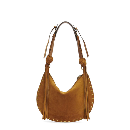 Oskan Soft Suede Calfskin Crossbody - Cognac - Image 4
