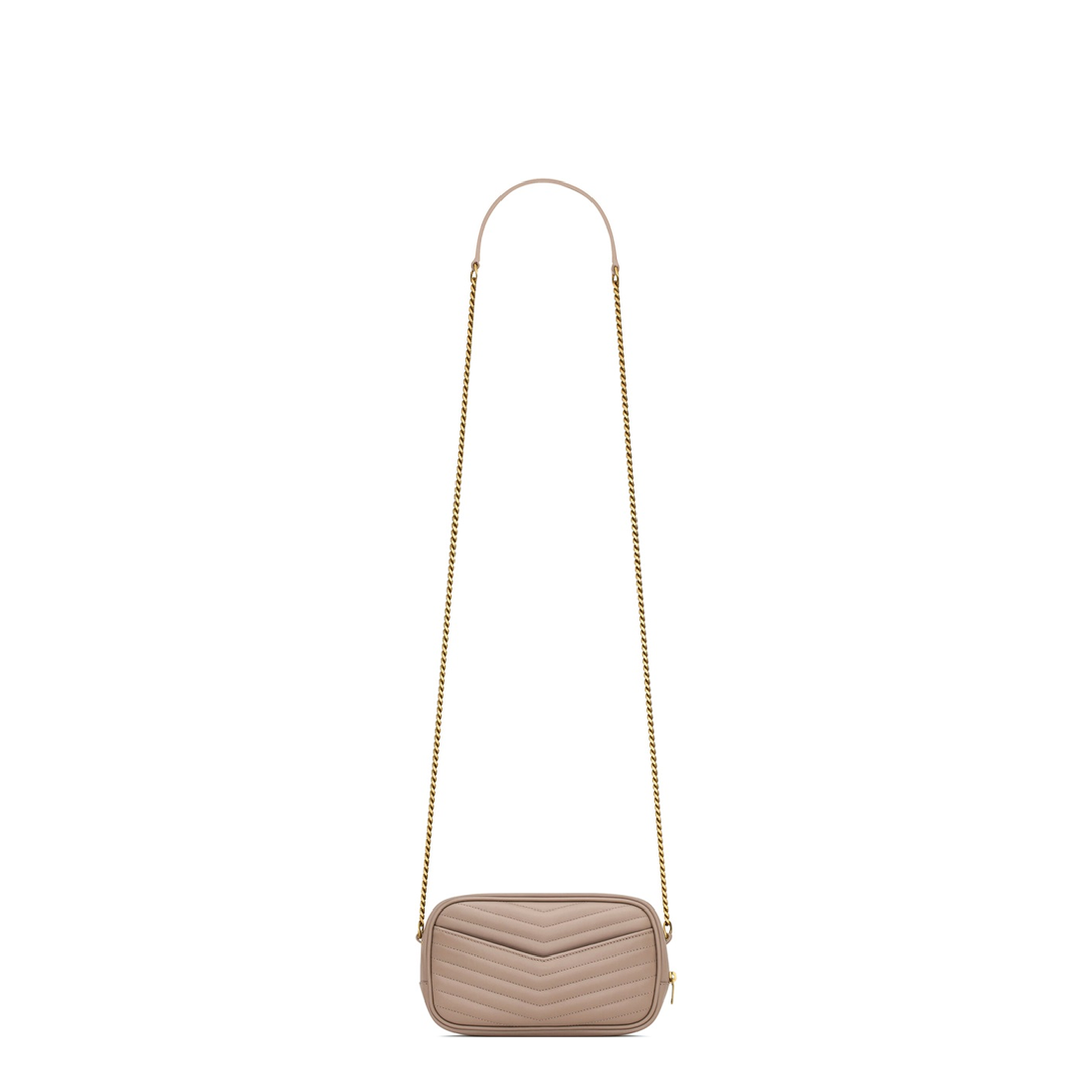 Mini Lou Quilted Leather Crossbody Bag - Dark Beige - Image 5