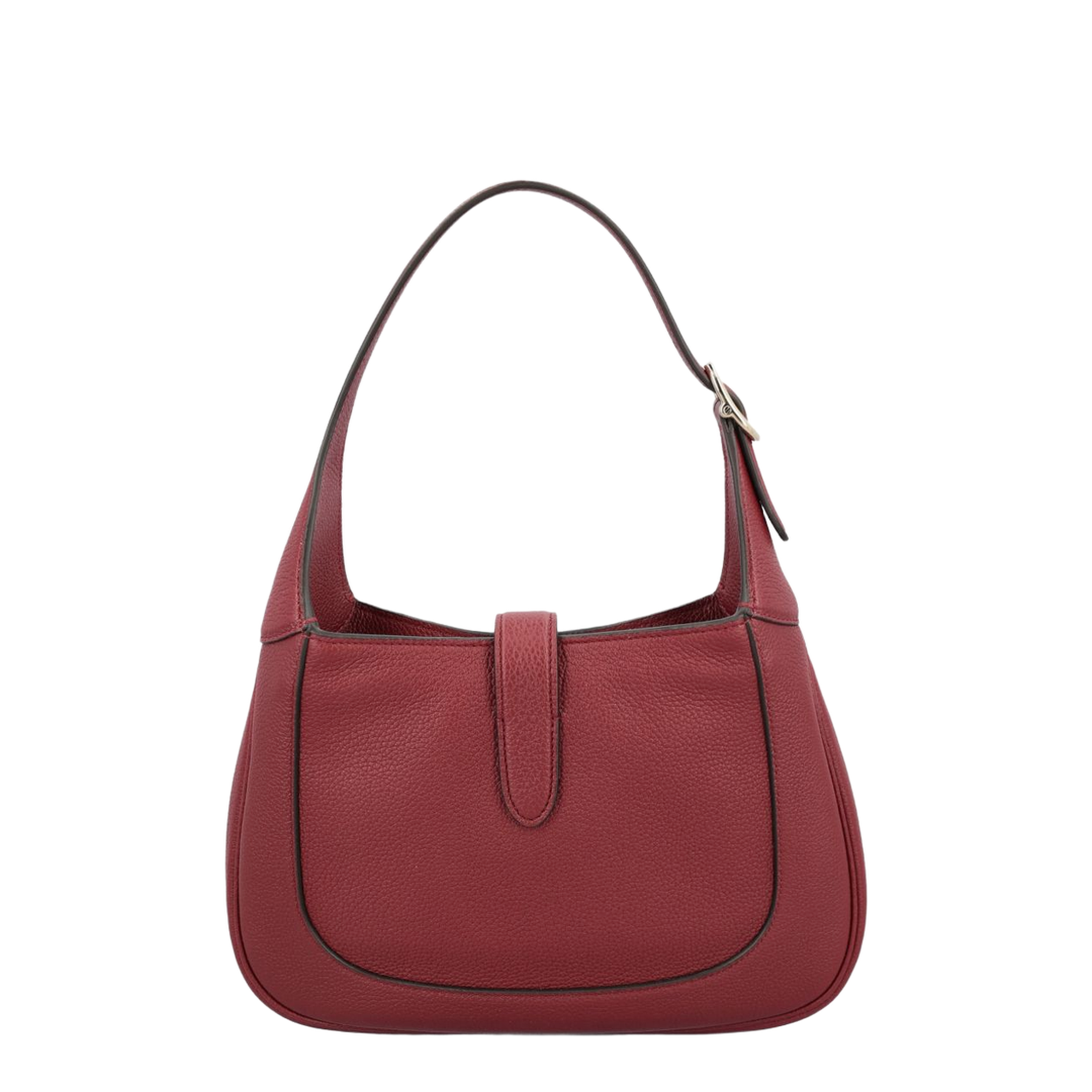 Jackie 1961 Medium Natural Grain Shoulder Bag - Rosso Ancora - Image 4