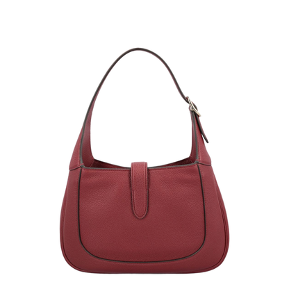 Jackie 1961 Medium Natural Grain Shoulder Bag - Rosso Ancora - Image 4