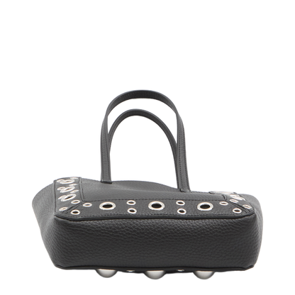 Nellcôte Mini Leather Shopping Bag - Black - Image 3