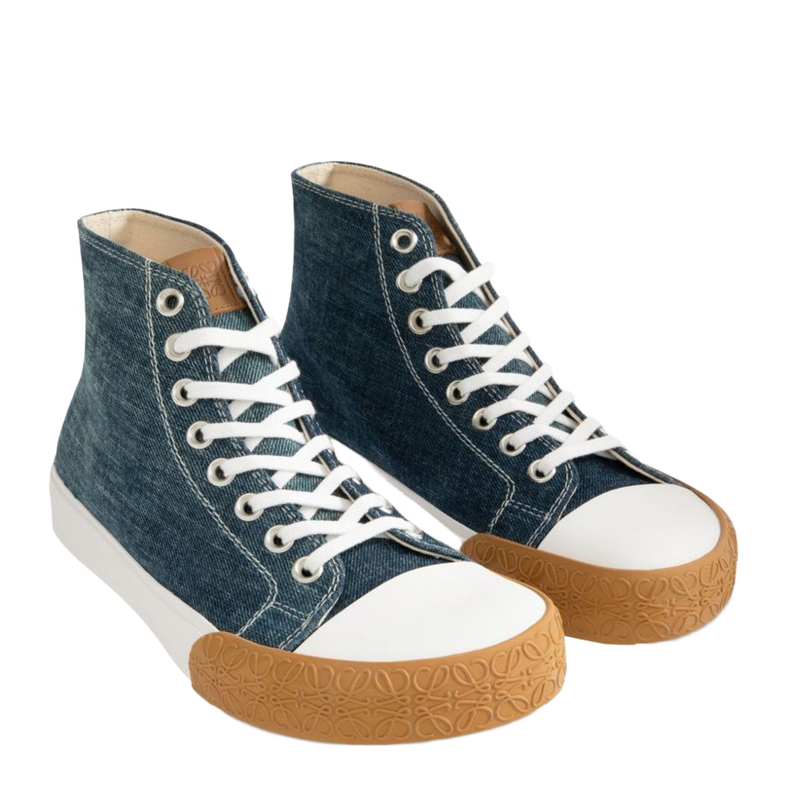 Bloc High-Top Sneaker in Denim Blue - Image 2