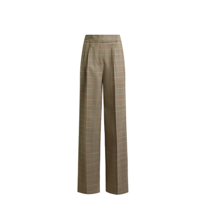 Stretch Wool Trousers with Prince of Wales Pattern - Image 1
