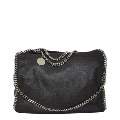 Falabella Fold-Over Shaggy Deer Tote Bag - Black - Image 1