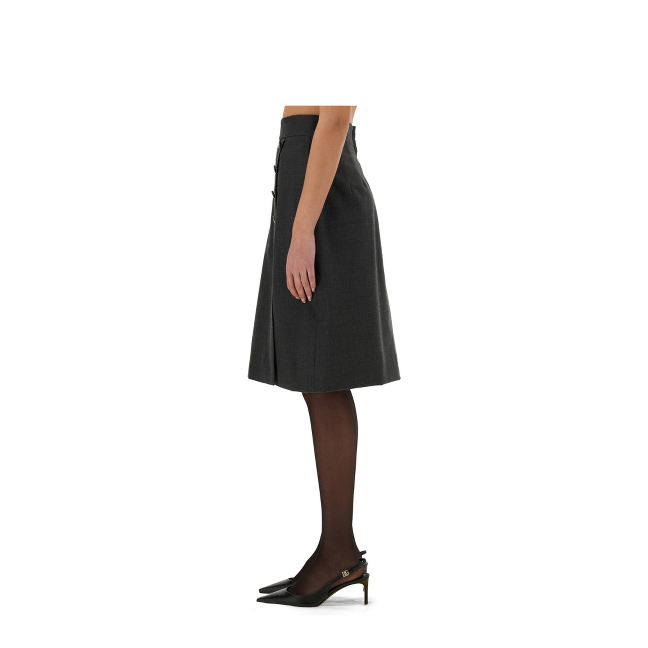 Wool Midi Skirt - Image 4