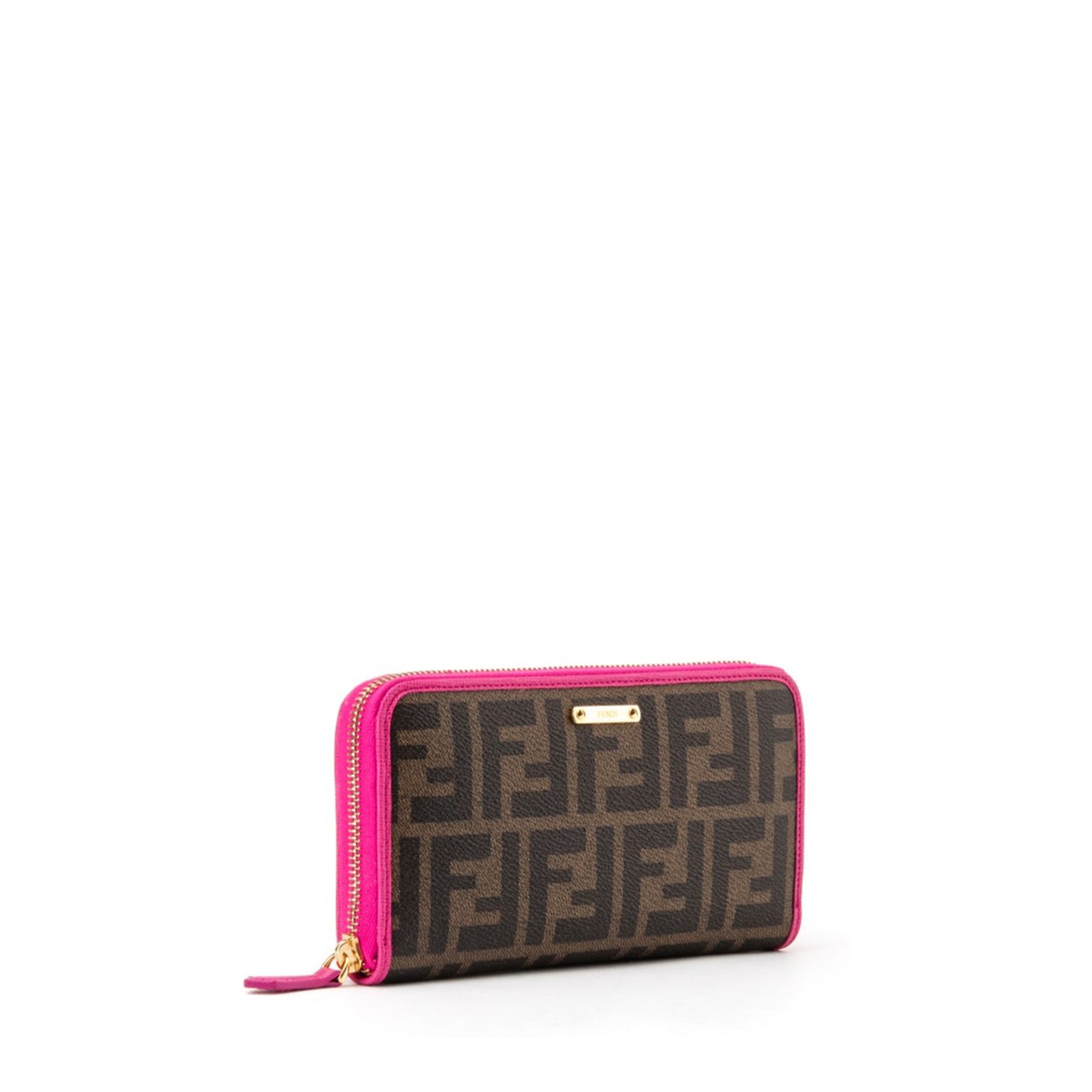 Trifold Mini Suede Wallet - Hot Pink - Image 2