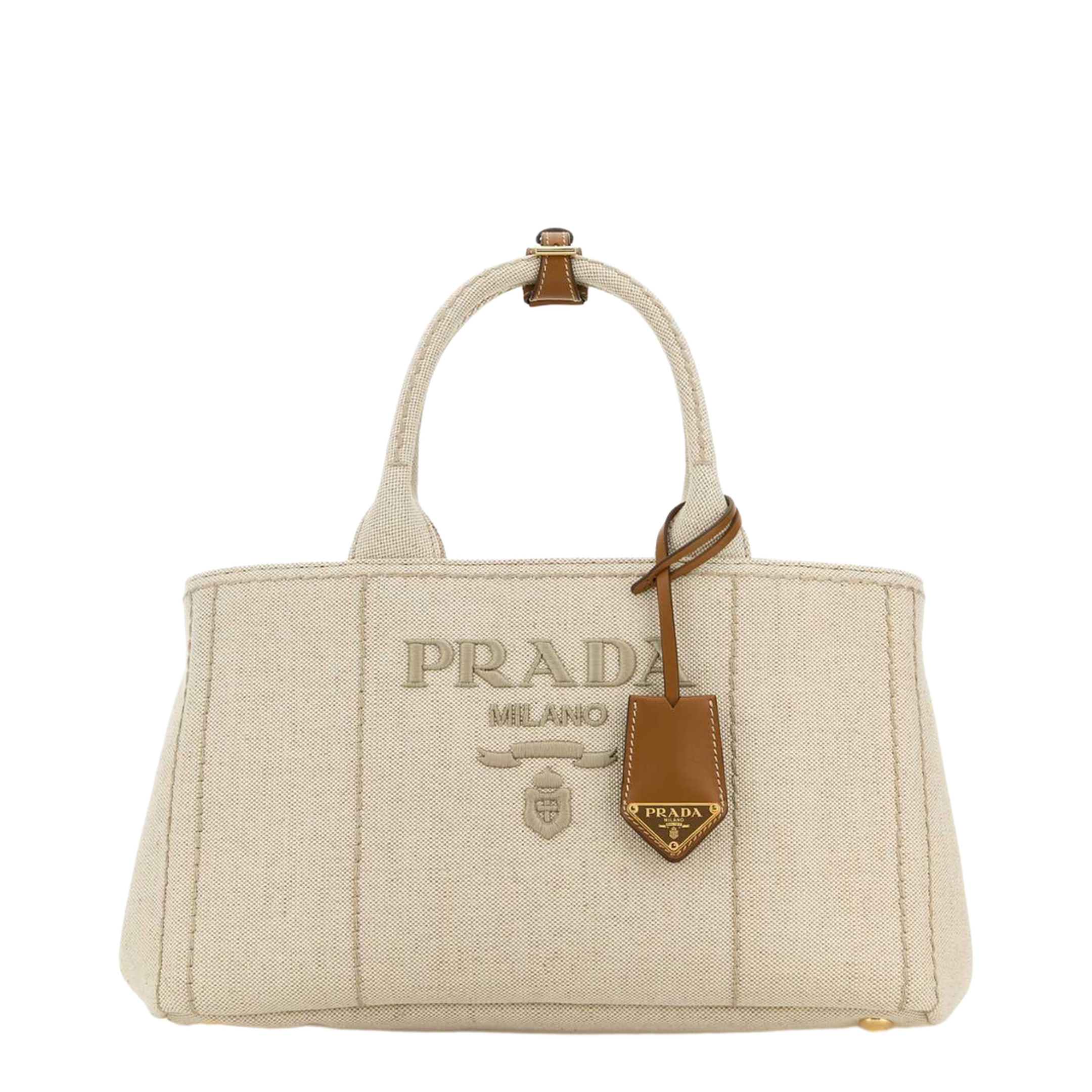 Jardinière Large Linen Blend Handbag - Natural - Image 3