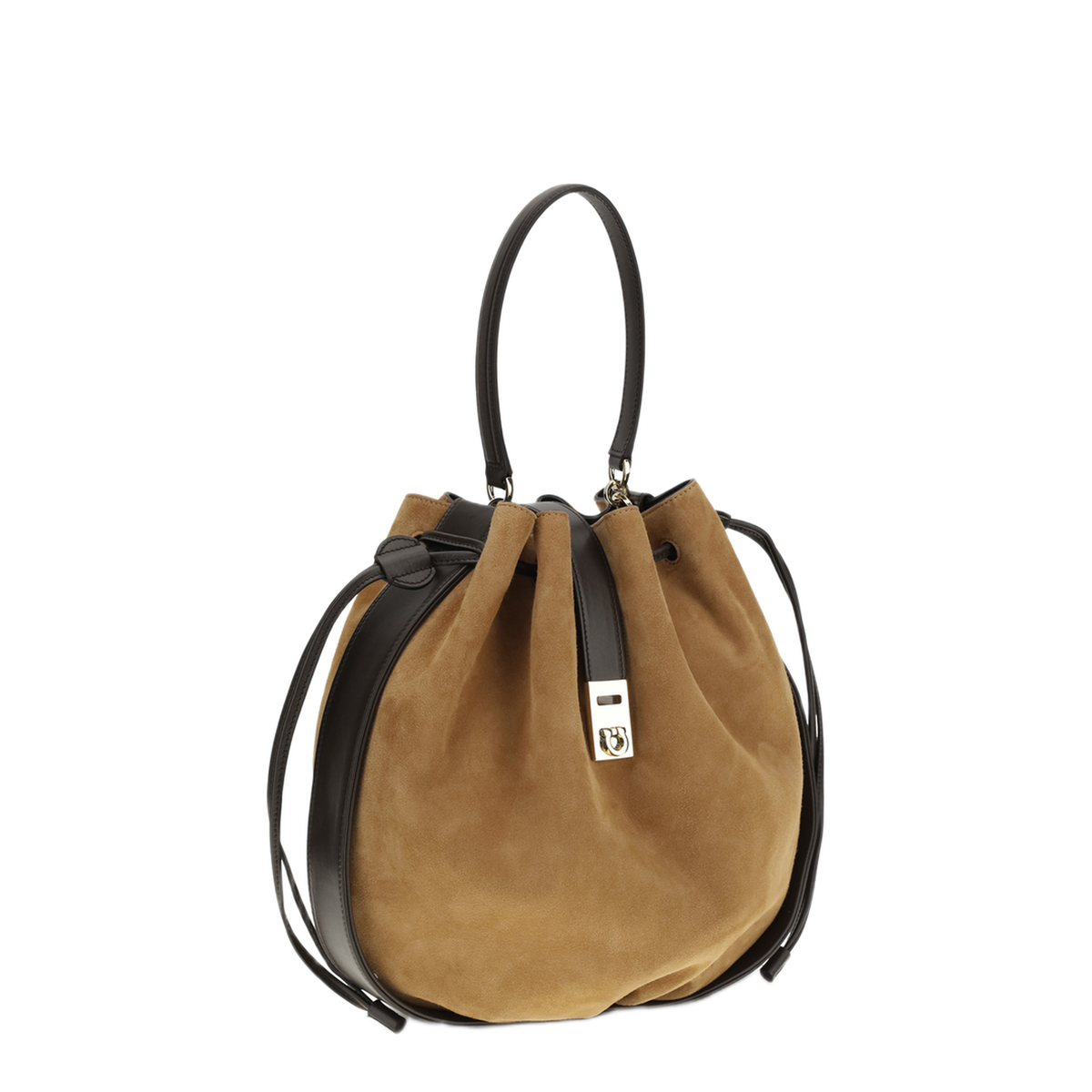Hug One Size Calf Leather Bucket Bag - Natural - Image 2