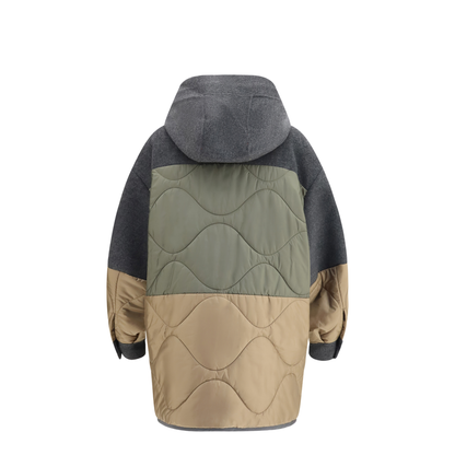 Wool and Technical Fabric Jacket - Image 2
