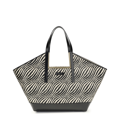 Raffia Effect Fabric Tote Bag - Image 1