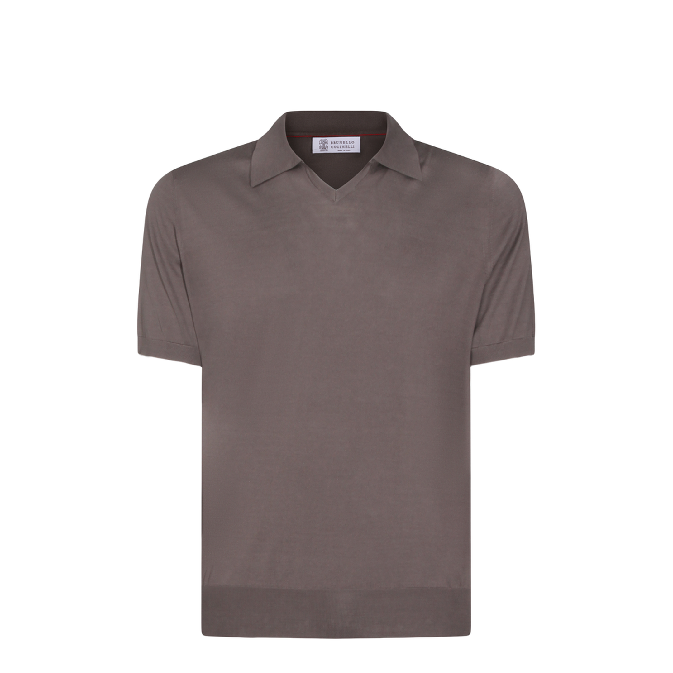 Brown Cotton Polo Shirt - Image 1