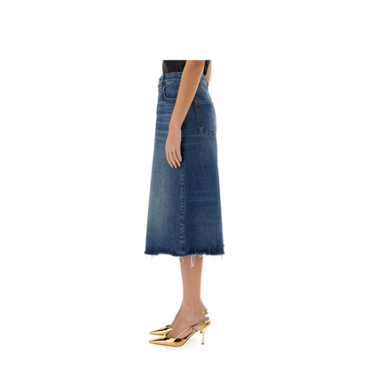 Patchwork Denim Bermuda Shorts - Image 4