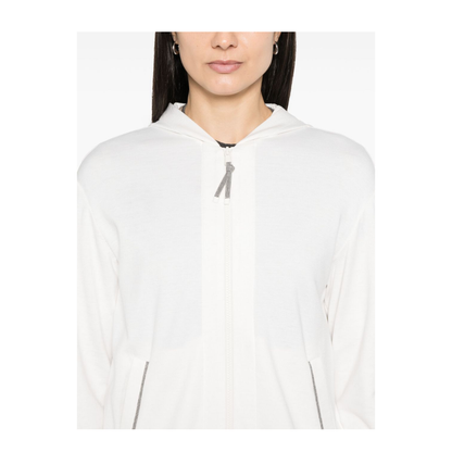 Cotton and Silk Blend Hoodie - Image 4