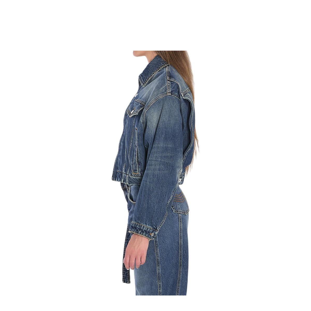 Strap Jacket In Denim - Image 3