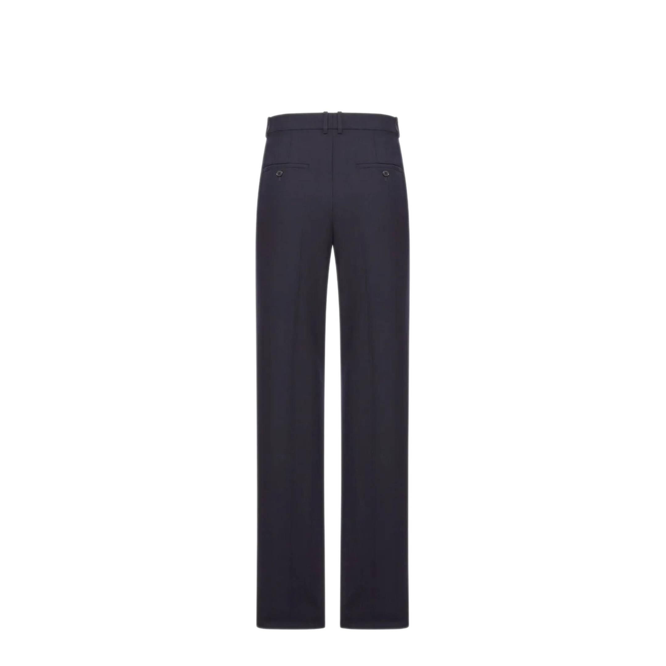 High-Waisted Tailored Pants in Wool Chinè - Image 2