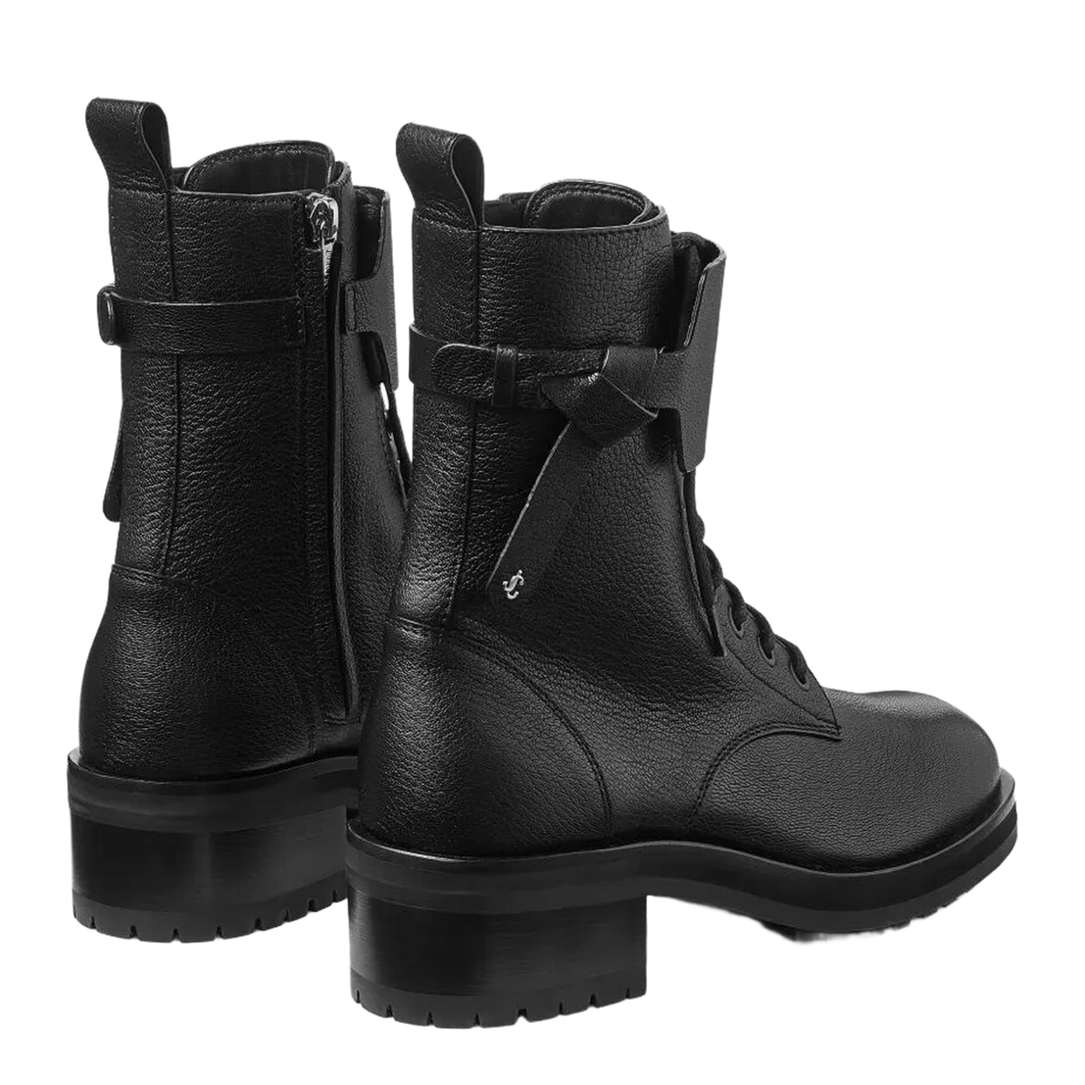 Leather Lace-Up Combat Boots - Image 3