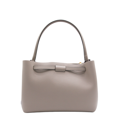 T Timeless Small Calf Leather Tote Bag - Beige Taupe - Image 6
