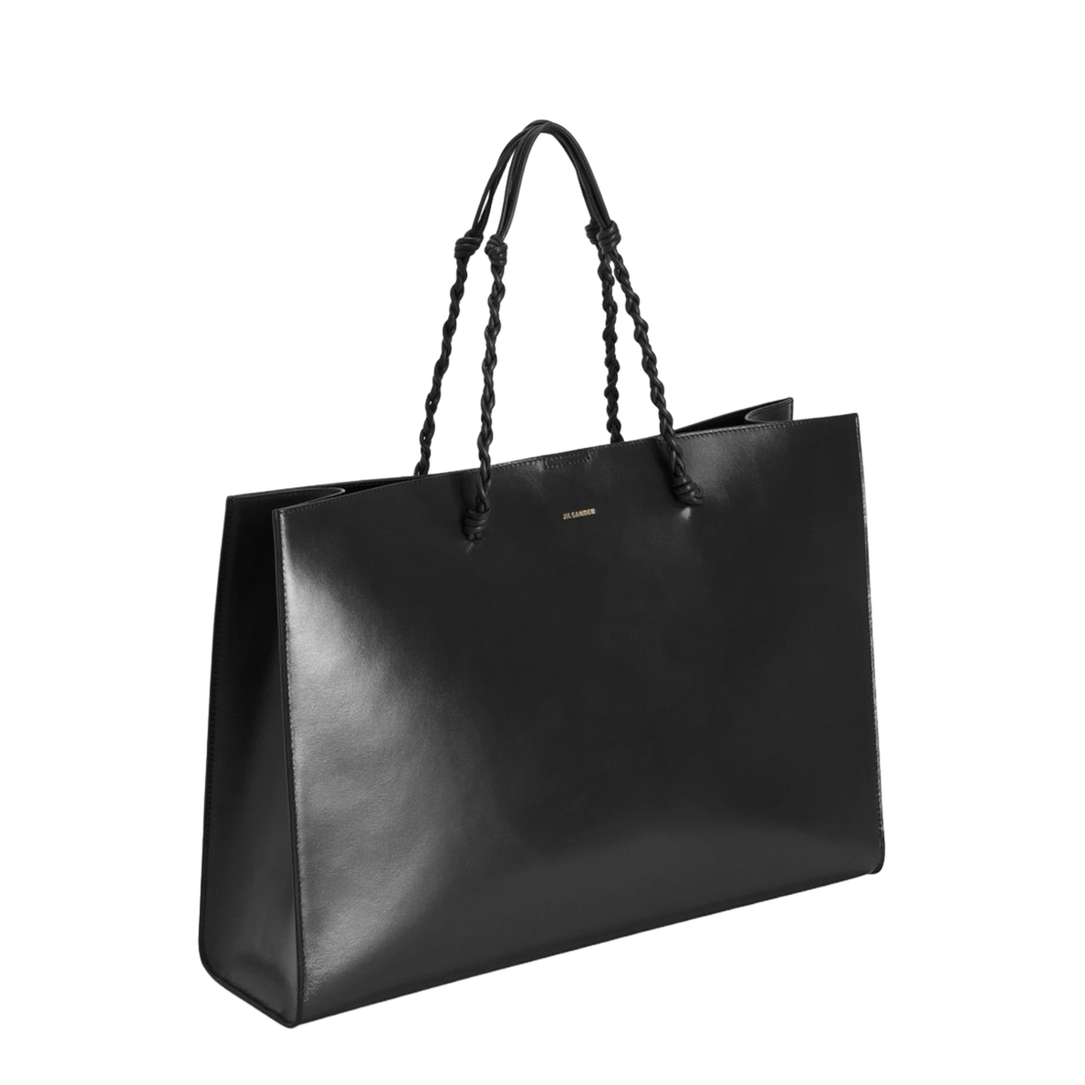 Tangle Tote Bag in Calf Leather - Black - Image 3