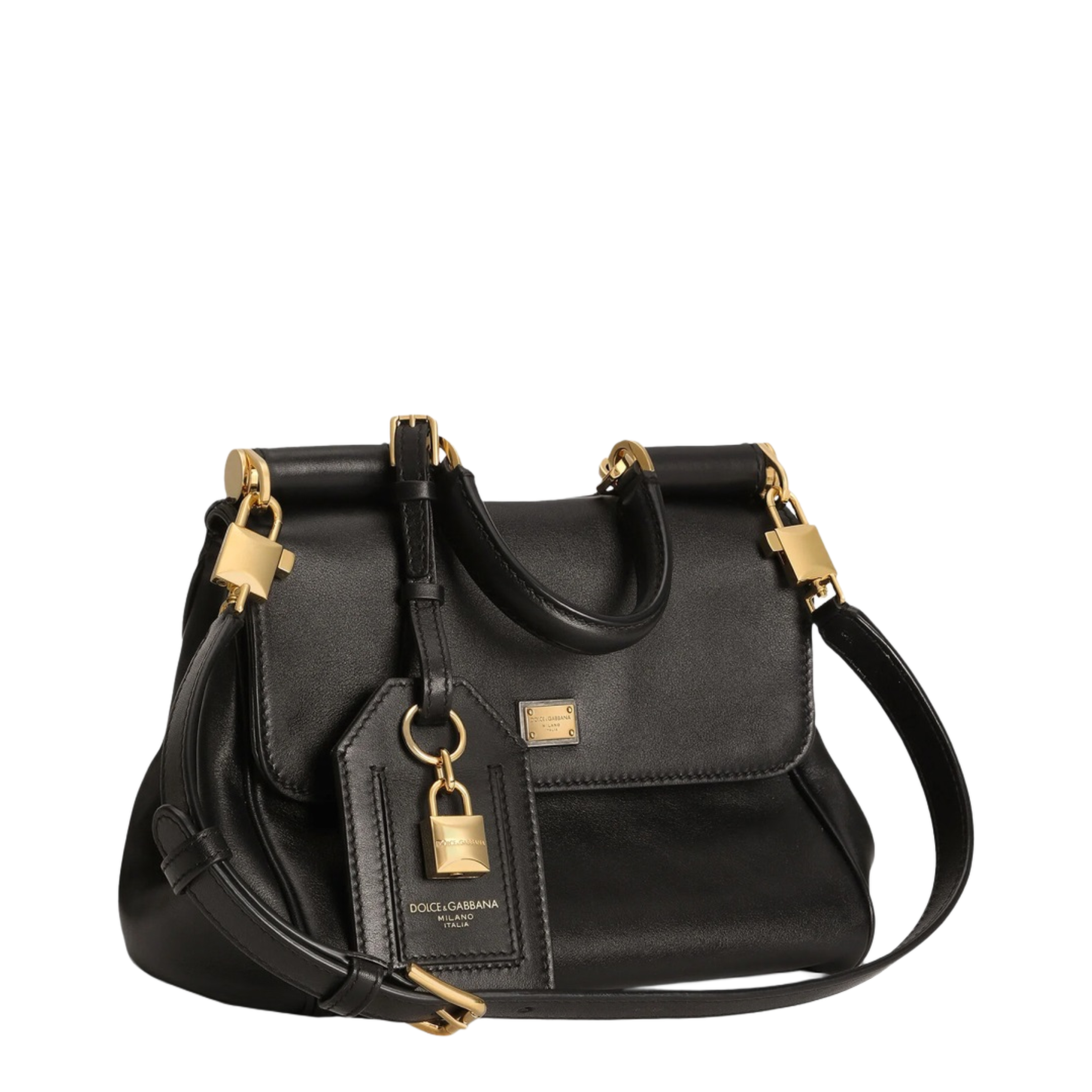 My Sicily handbag in plongé calfskin in Black - Image 5