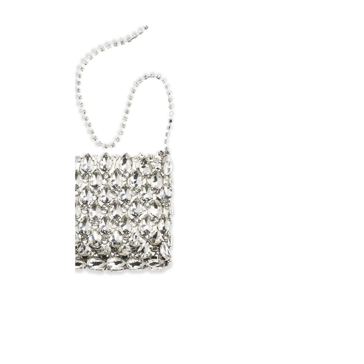Mini Crystal Chainmail Bag - Silver - Image 3