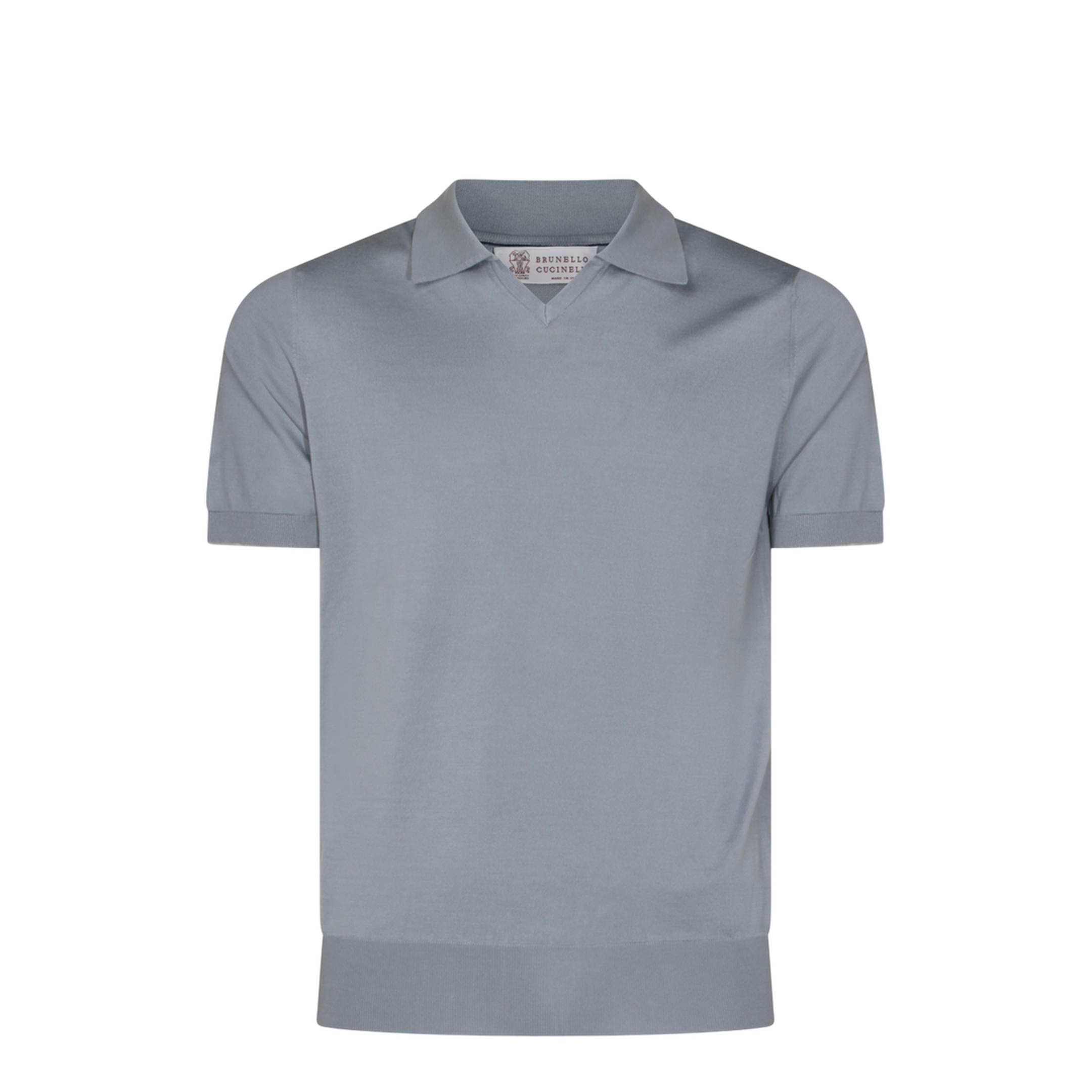 Polo Shirt Silk Nylon Blue - Image 2