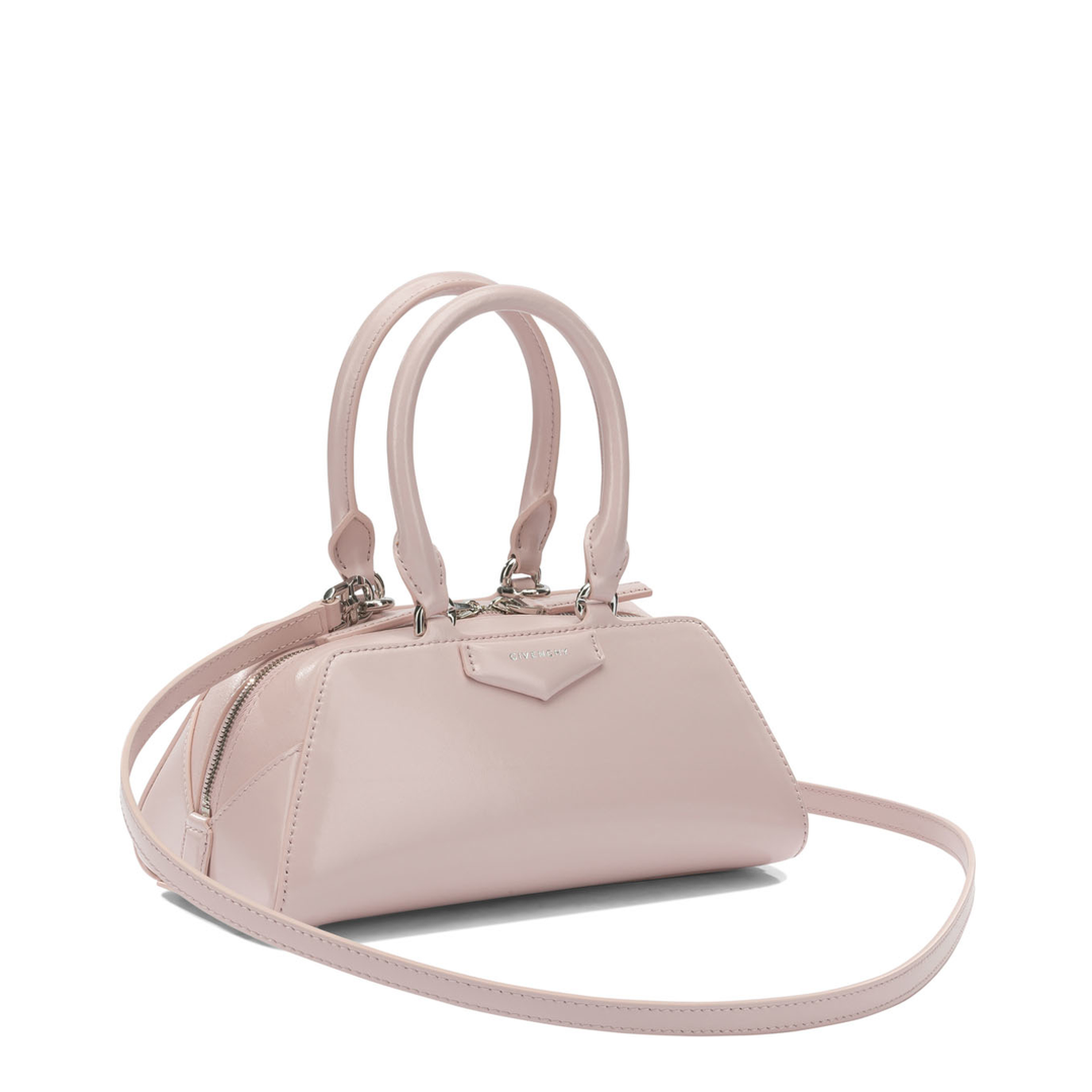 Antigona Mini Box Leather Handbag - Baby Pink - Image 2