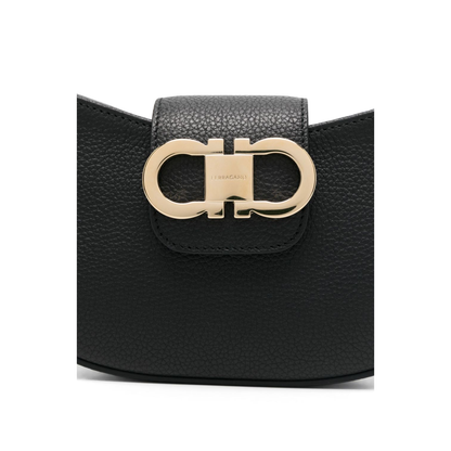 Minibag Double Gancino Small Leather Goods Black - Image 5
