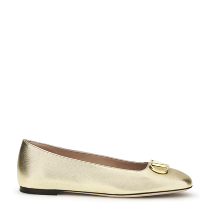 VLogo Signature Laminated Leather Ballerinas - Image 1