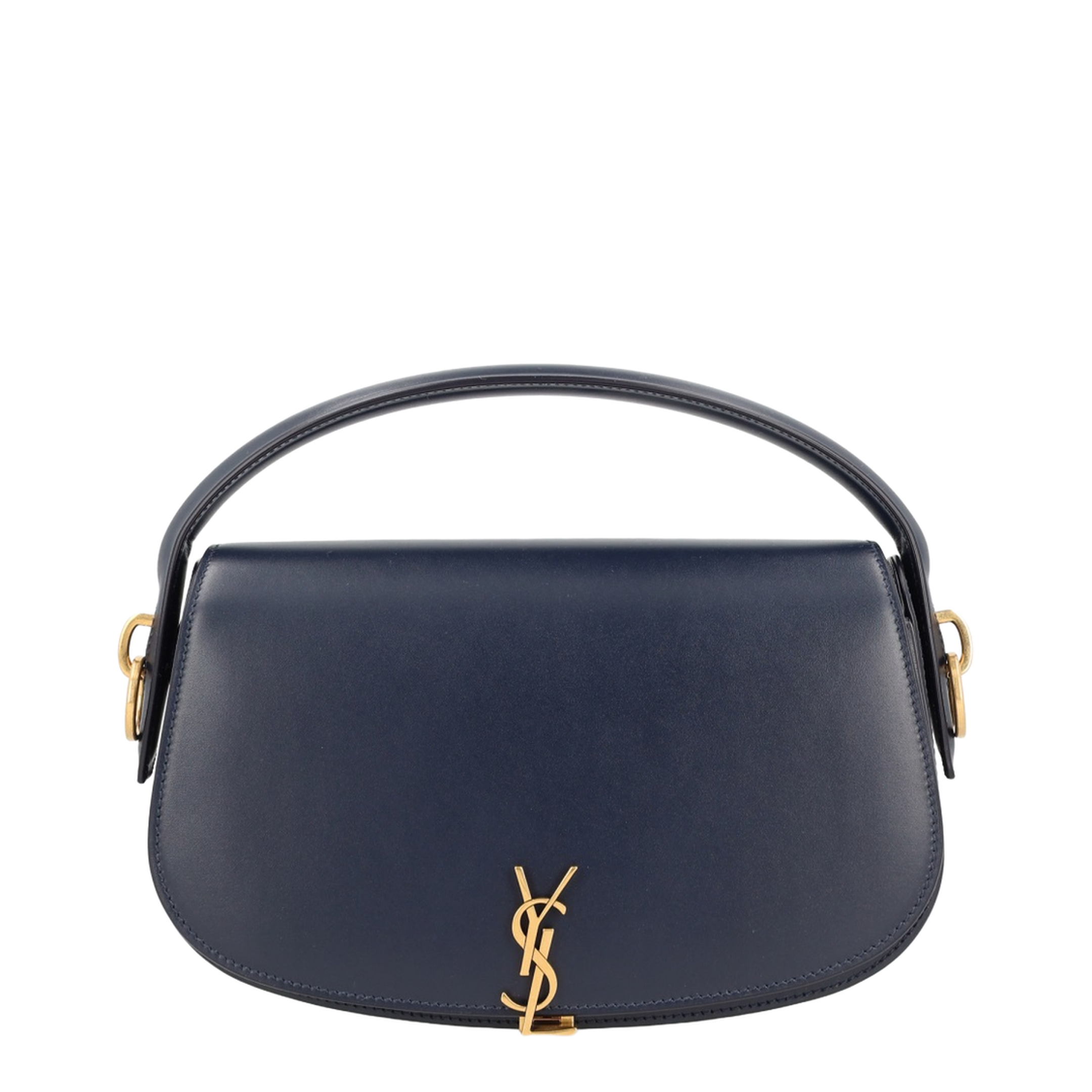 Voltaire Leather Shoulder Bag - Dark Blue - Image 1