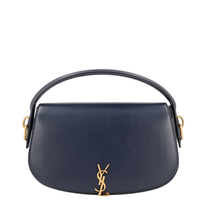 Voltaire Leather Shoulder Bag - Dark Blue - Image 1