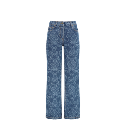 Ornamental jacquard denim Jeans - Image 1