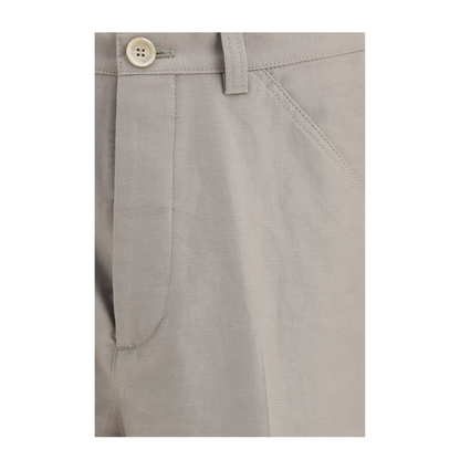 Tailored Pants in Cotton with Belt Loops - Image 3