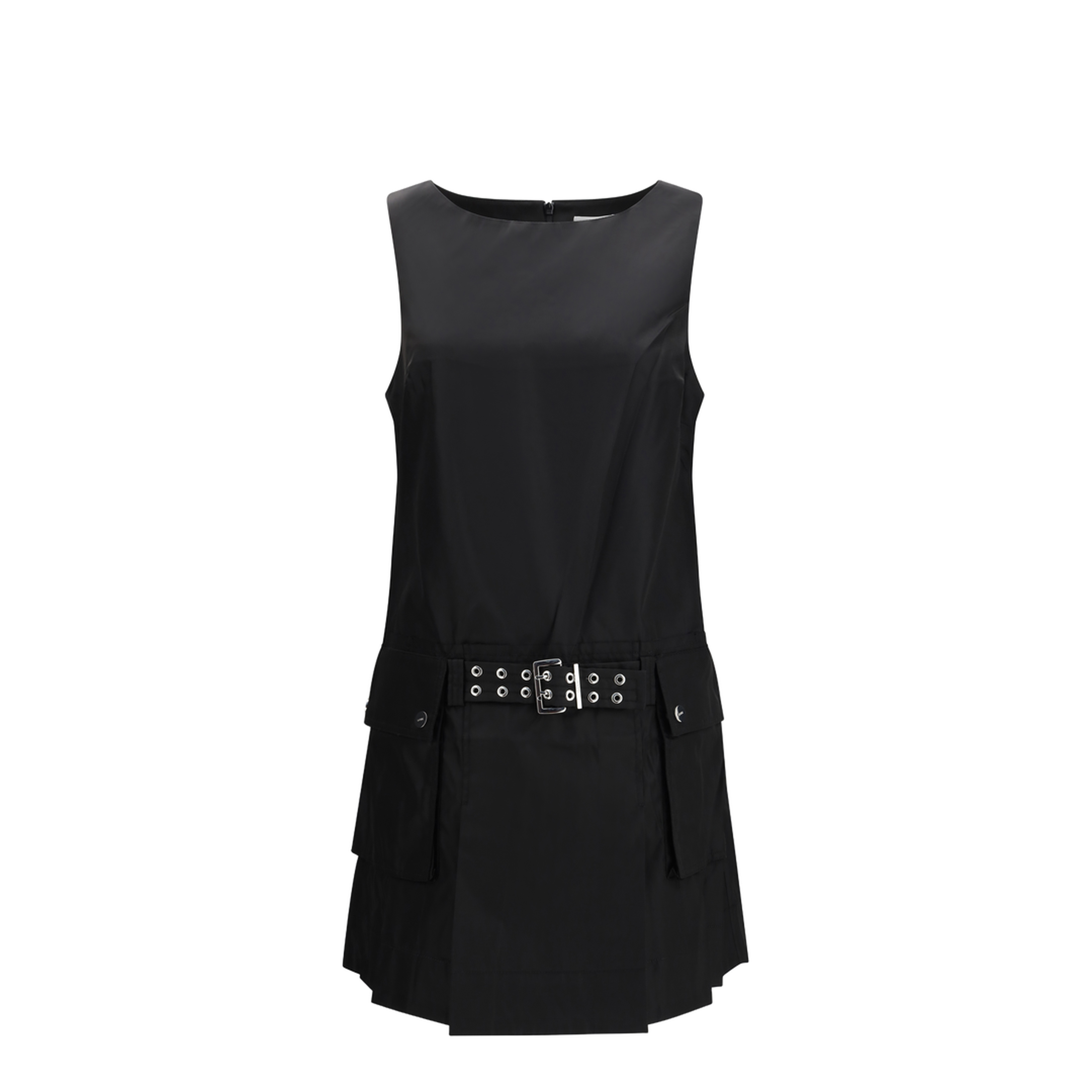Duchesse Nylon Belted Mini Dress - Image 1