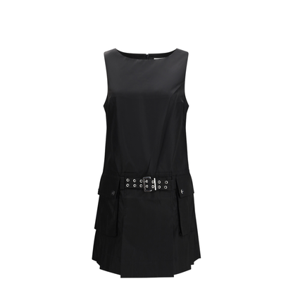 Duchesse Nylon Belted Mini Dress - Image 1