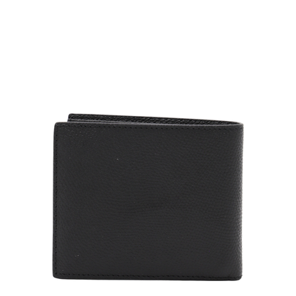 VLogo Signature Grainy Calfskin Bifold Wallet in Black - Image 5