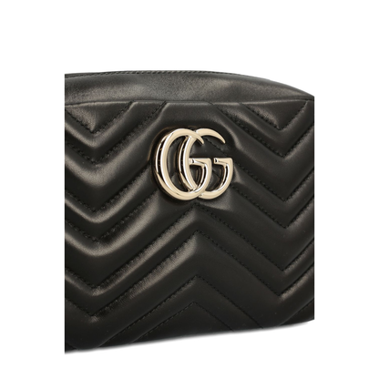 GG Marmont Small Matelassé Leather Camera Bag - Black - Image 4