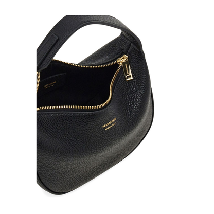Black Top Zip Fastening Shoulder Bag - Image 5