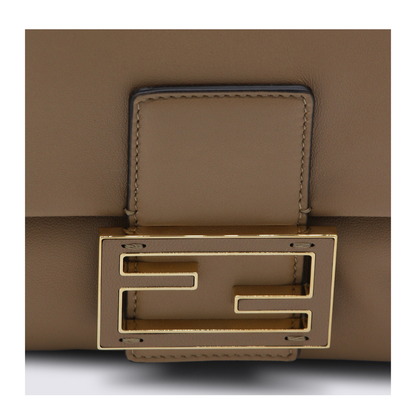 Baguette Large Leather Top Handle Bags - Brown - Image 8