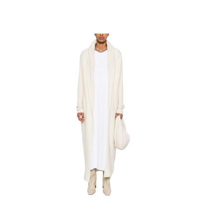 White Knitted Long Cardigan - Image 4