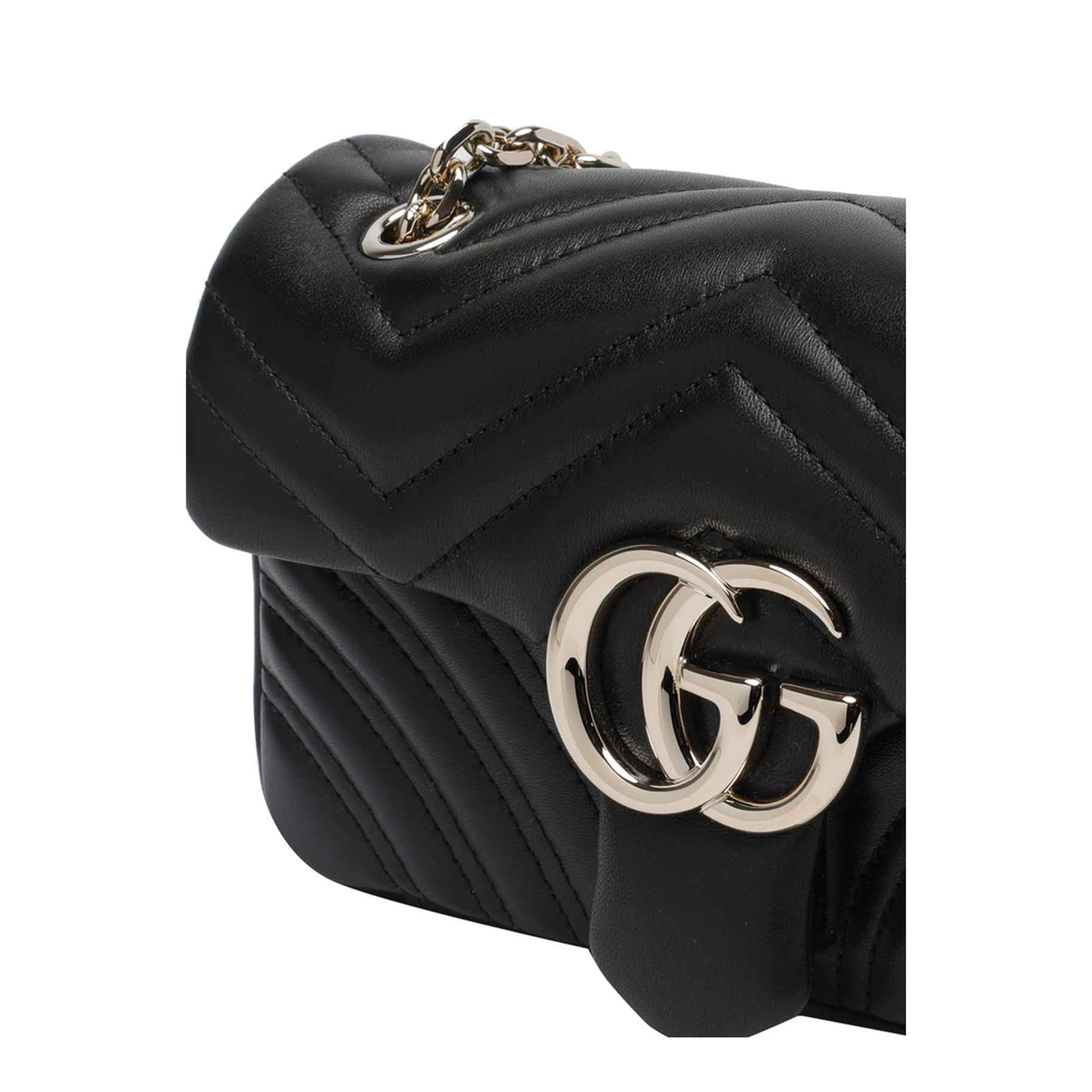 Small Shoulder Bag Black Leather - Image 4