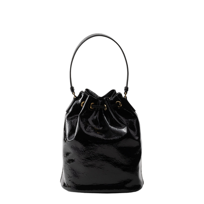 Duet Medium Naplak Patent Leather Bucket Bag - Nero - Image 2