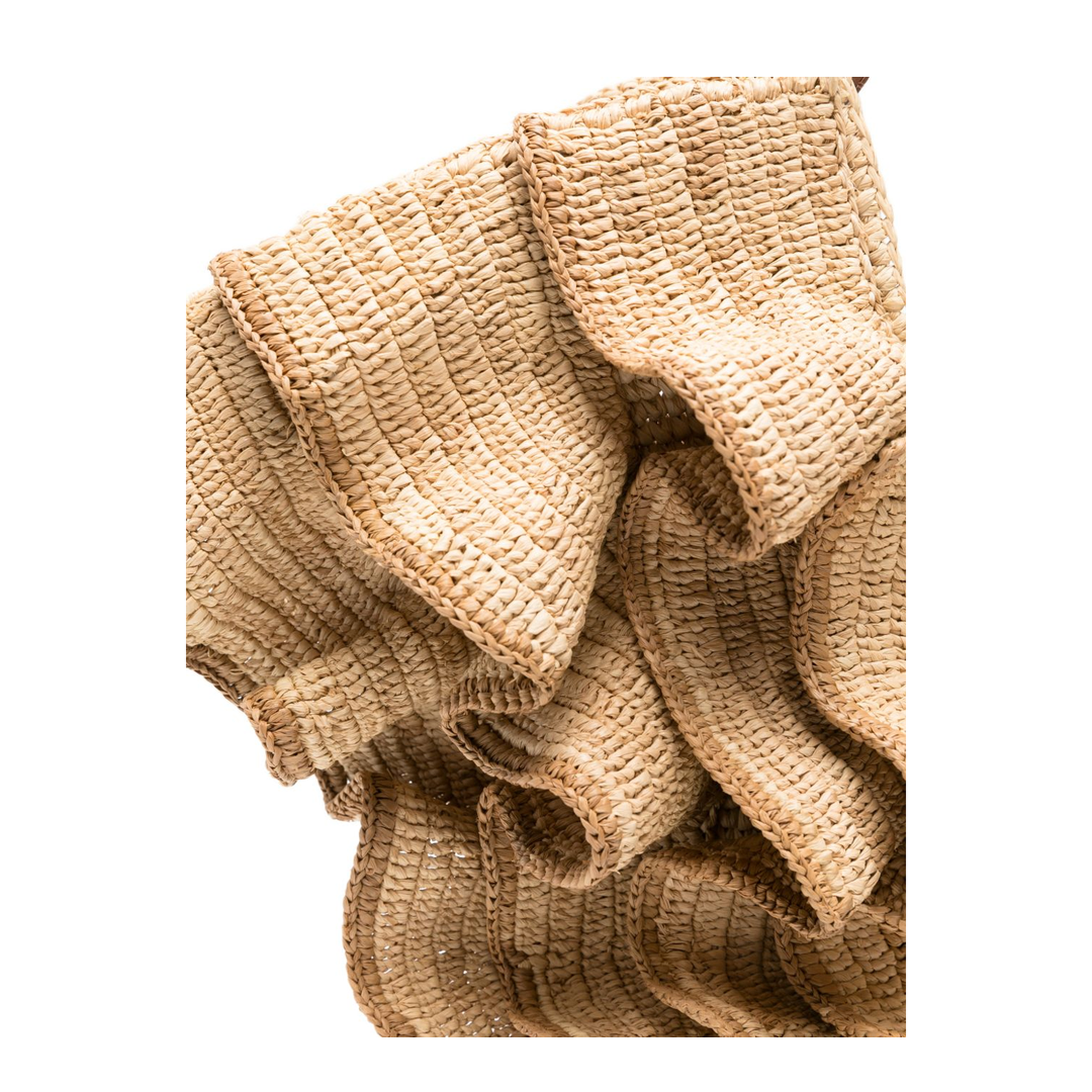 Goldentime Medium Raffia Tote - Natural - Image 4
