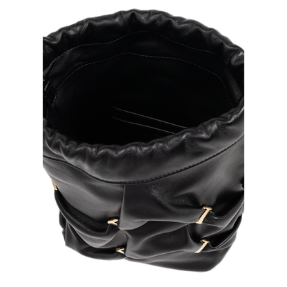 Elegant Black Bucket Shoulder Bag - Image 5