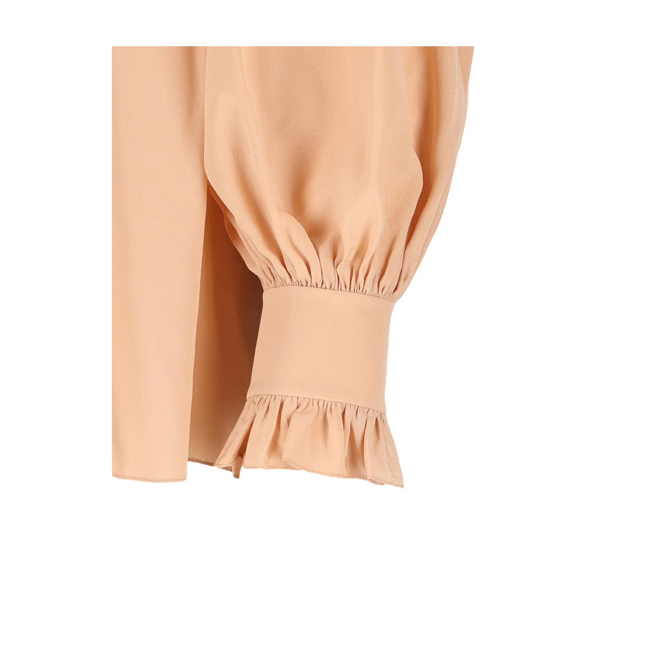 Oversized Crêpe de Chine Ruffle Top - Image 4
