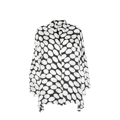 Casia Viscose Shirt with Large Polka Dot-Motif - Image 1