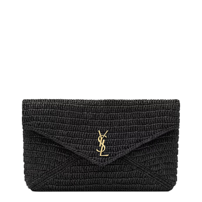 Large Envelope Pouch in Raffia - Image 1