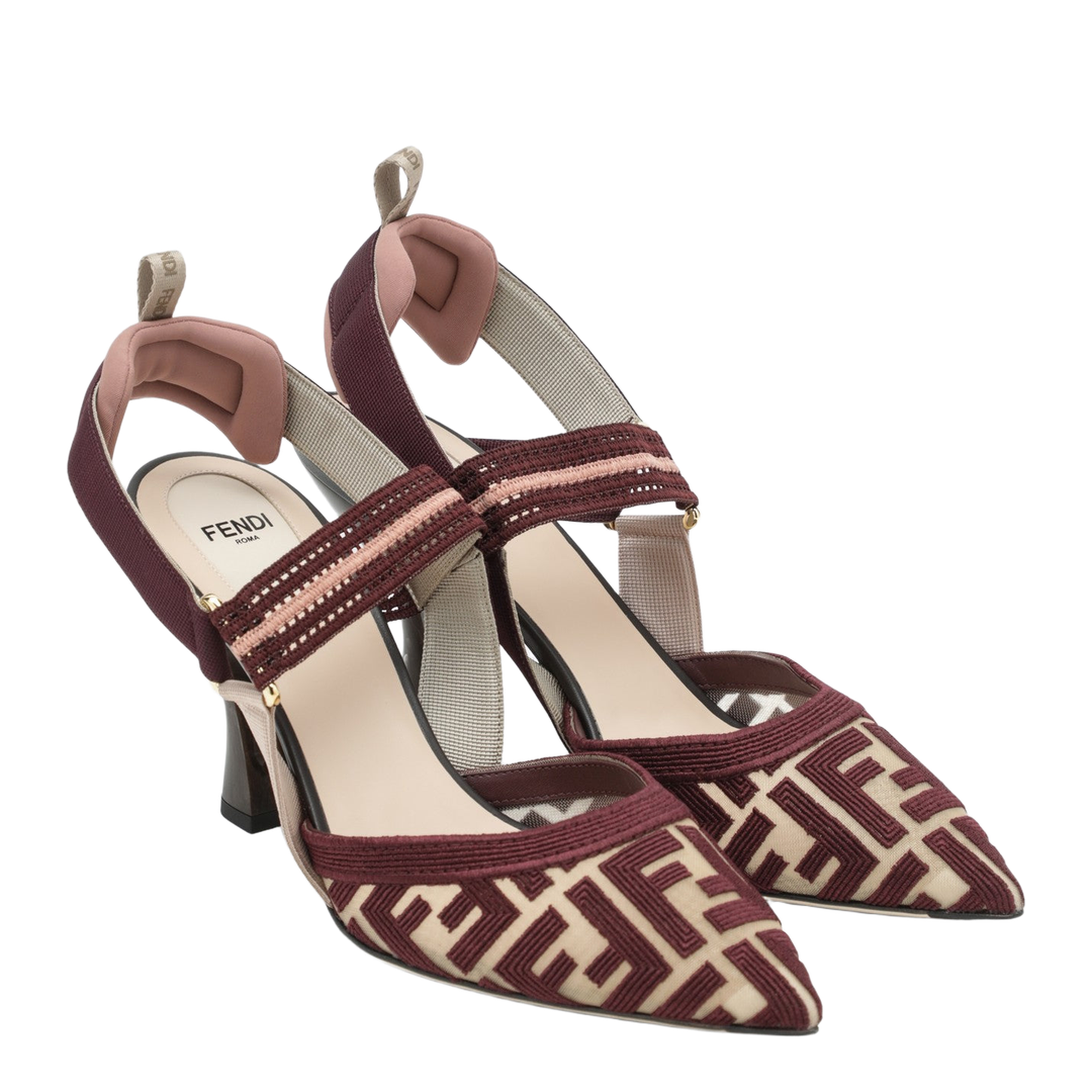 Colibri Slingback in Burgundy FF Fabric - Image 2